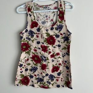 RUE 21 cream floral blouse sleeveless size Xl